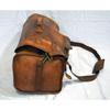 New Large Genuine Brown Goat Leather Handmade Travel Overnight Duffle Retro Bag