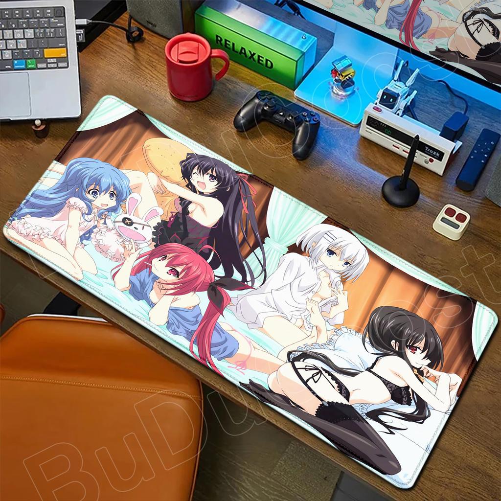 HD Милая Девушка Большой Коврик для Мыши Аниме Date A Live Коврик для Мыши Ноутбук Игровые Аксессуары Клавиатура Рабочий Стол Токисаки Куруми Тока Ятогами