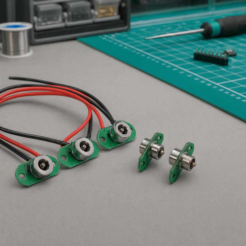 1/2 PCS 7mm Round Magnetic DC Plug Strong Magnetic Light Power Connector  LED Lamp Power Supply