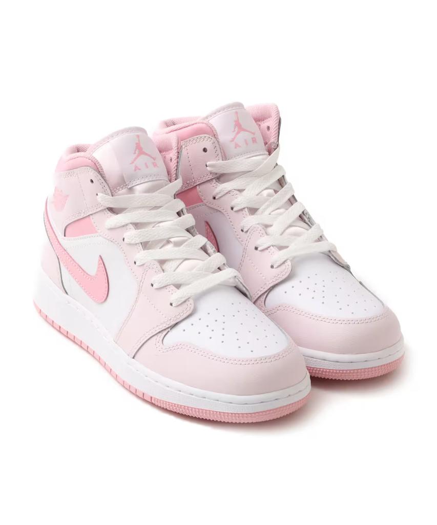 DQ8423-600 Nike GS Air Jordan 1 Mid Жемчужно-розовый Белый Средне-нежно-розовый