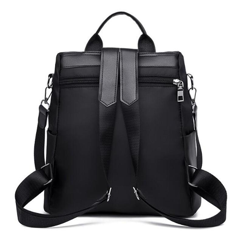 Yogodlns Oxford Backpack For Teenager Girls School Bags Solid Black Back Pack Women Youth Daily Bagpack Mochila Cartoon Cat Pendant