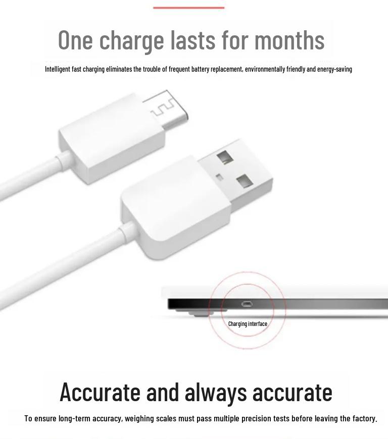 Высокоточные весы для тела с зарядкой от USB — симпатичные, электронные, весы для похудения, идеальный подарок (Один кусочек)