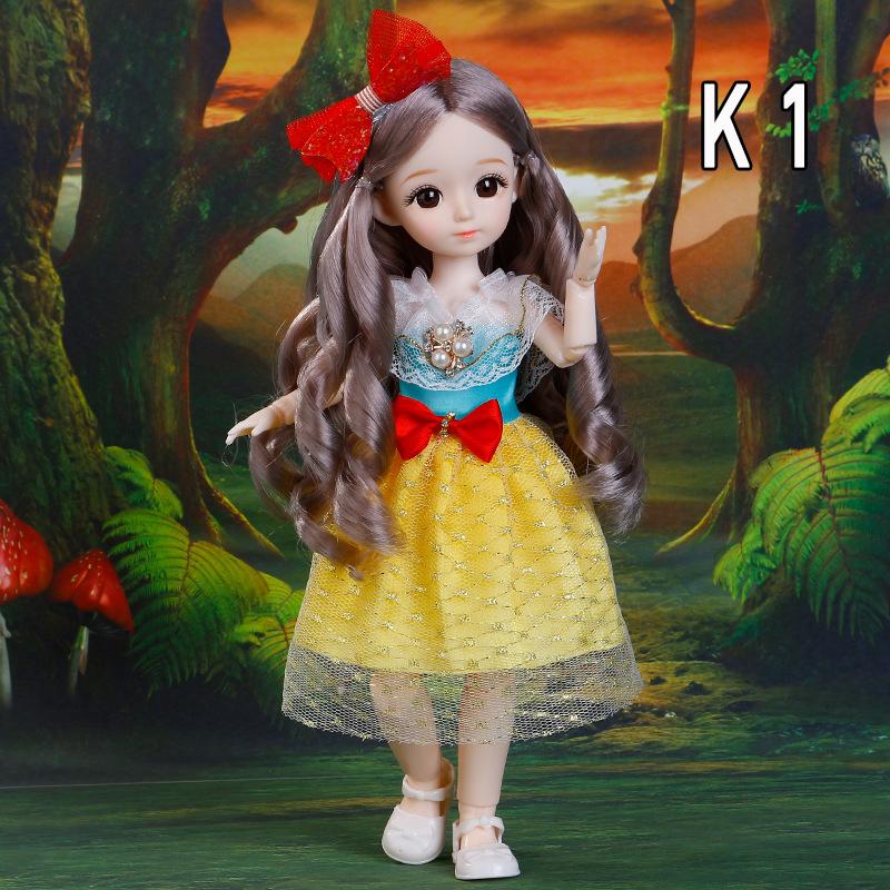 30cm Bjd Dolls Princess Full Set 1/6 Anime Bjd With Clothes 23 Joint Movable Body 3D Eyes Girls Dress Up Birthday Gifts Toys