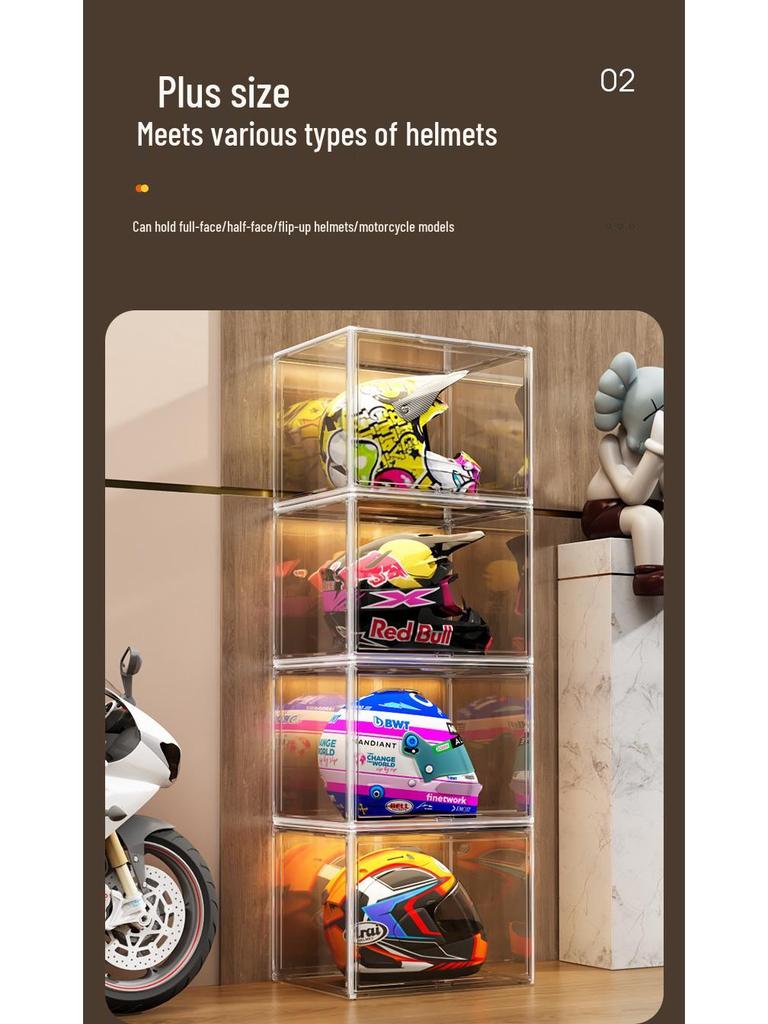 Motorcycle Helmet Storage Display Rack