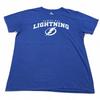 Футболка Fanatics Tampa Bay Lightning для взрослых, размер XL, синяя, с большим логотипом, футболка НХЛ