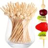 Exquisite 4.7 Inch 100-Count Natural Wooden Cocktail Picks for Drinks, Appetizers, and Party Snacks - Perfect for Fruit, Vegetables, and Charcuterie