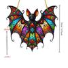 [Vibrant Bat Ornament] Acrylic Bat Hanging Ornament | 2D Flat,Stained Glass Effect Style,Ideal for Halloween&Christmas Decor