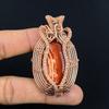 Red Snake Skin Pendant Gemstone Handmade Jewelry, 999 Copper Wire Wrapped Pendant, Gift For Wife Jewelry