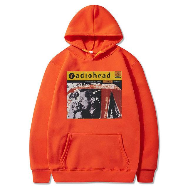 Radiohead English Rock Band 1985 Vintage Hoodie Unisex Music Album Print Sweatshirts Men's Long Sleeve Cotton Pullovers