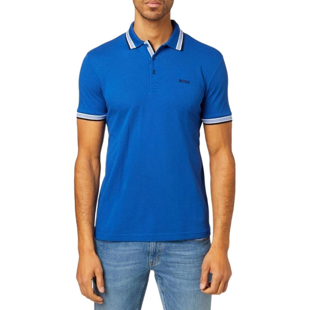 Hugo Boss logo-embroidered cotton polo shirt 50468983-421