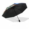 1pc Detective Conan Christmas Edition Automatic Opening/Closing Outdoor Umbrella - Portable 3-Fold Design with Iron Frame - Outdoor, Gift for Fan