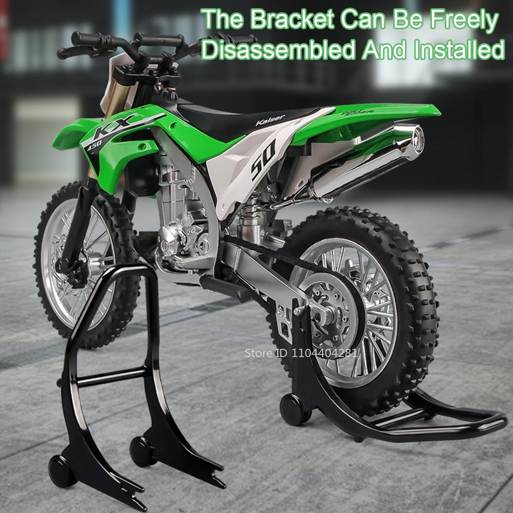 1:12 Модель мотоцикла Kawasaki Kx450 Nijia Zx-6r Игрушка Литой сплав Автомобиль Управление передним колесом Амортизация Декоративный Подарок для мальчика