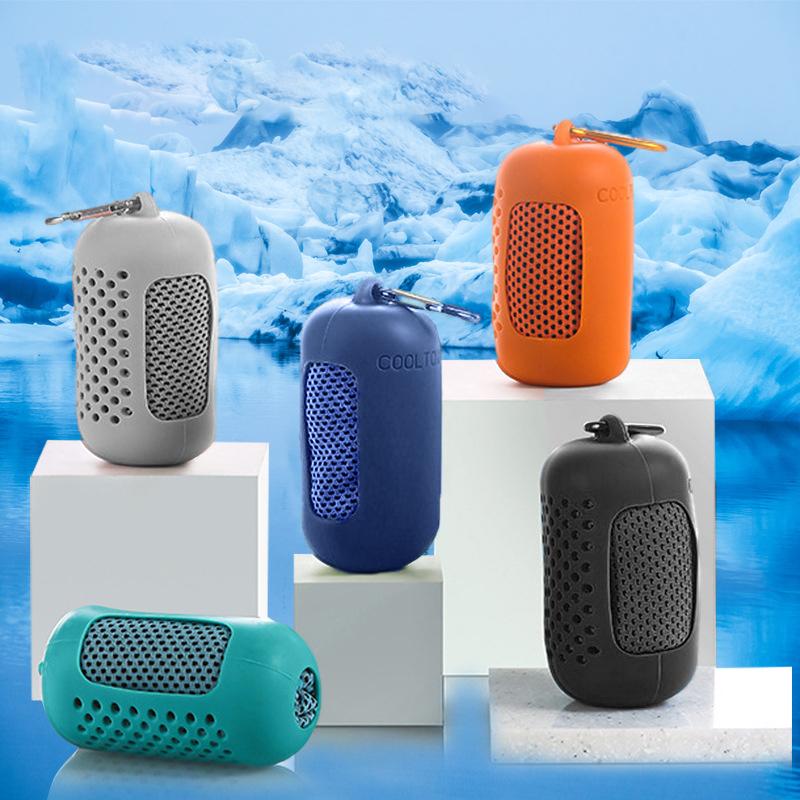 Cooling Towel Portable Mini Silicon Gel Microfiber Ice Towel Breathable Fitness Sports Gym Running Swimming Quick Dry Cool Towel