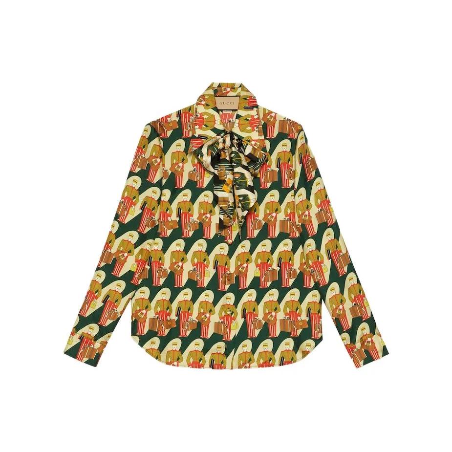 GUCCI Graphic-Print Long-Sleeved Shirt (Unisex) Shirts 752812 ZANR4 3087