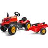 Трактор - FALK - X-Tractor - С 2 лет - 100% Сделано во Франции - 50% переработанного пластика - Открывающийся капот, выхлопная труба и прицеп