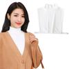 Womens Fake Collar Universal Removable Elegant Half Turtleneck Insert Collar Solid Color Half Top Blouses Neck Warmer