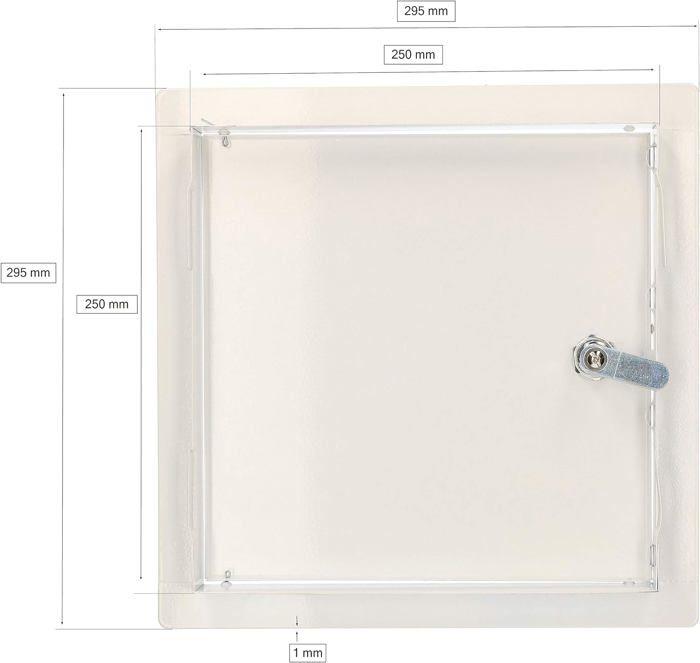 Ревизионный люк - KOTARBAU - 25 x 25 см - Металл - Белый - С ключами