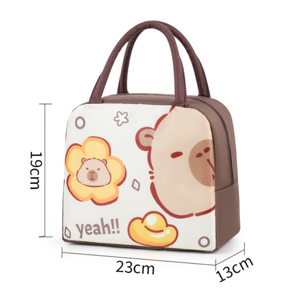 Мультяшная капибара Сумка для обеда Изолированный контейнер для еды Портативная термосумка для школы Экологичная сумка-тоут для еды для детей