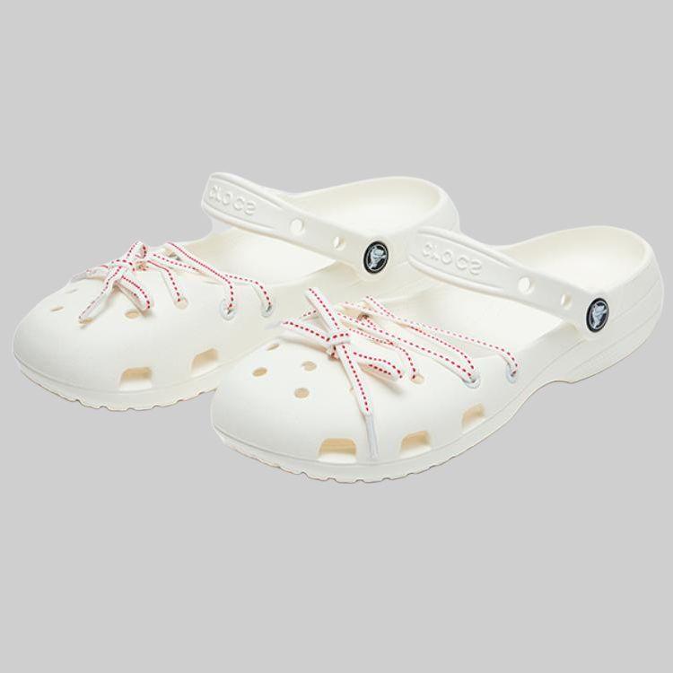 Crocs Элегантные универсальные балетные клоги женская обувь Мел 215964-0WV
