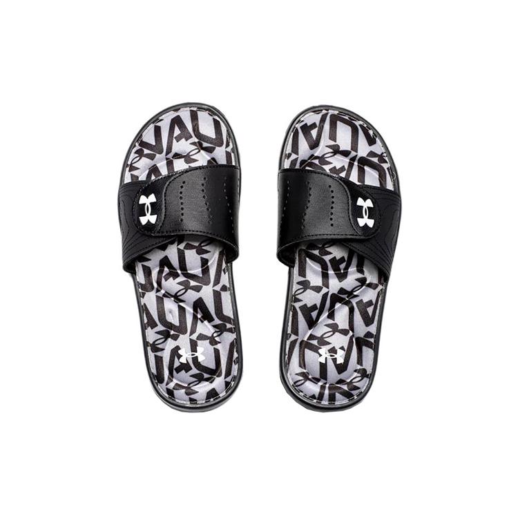 Under Armour Ignite 6 Graphic Footbed Slide 'Halo Grey Black' Women's 3023767-105