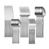 30/40/60 предметов Серебряный набор столовых приборов из нержавеющей стали Столовая посуда Нож Вилка Кофейная Ложка Столовая посуда Можно мыть в посудомоечной машине Столовые приборы