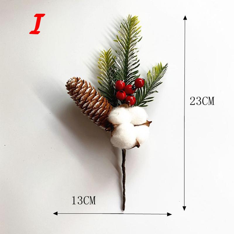 Искусственная Рождественская Елка Сосновые Ветви Рождественские Ягоды Для Рождества DIY Украшения для Венка Ноэль Настольные Украшения Детские Подарки
