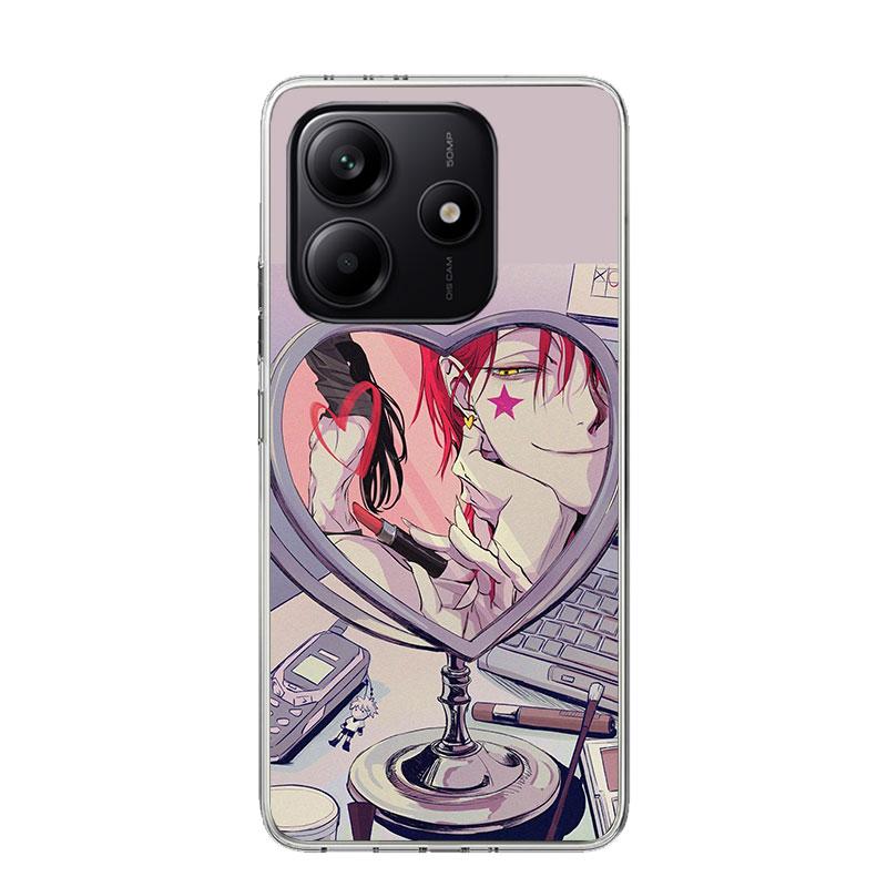 Huner X-Hunters Hisoka Phone Case For Xiaomi Redmi Note 13 14 15 Pro Plus 12S 12 14S 11S 11E 10 10S 11 11T 5G 4G Cover Coque Red