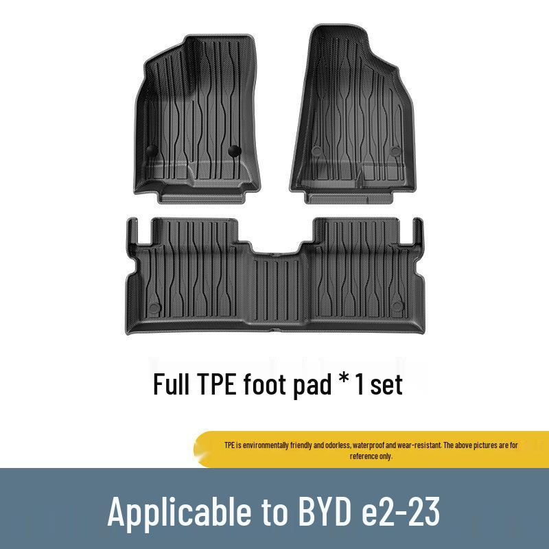 Экологичные напольные коврики из ТПЭ для BYD E2 2023 - Устойчивые к грязи, водонепроницаемые, включая коврик в багажник