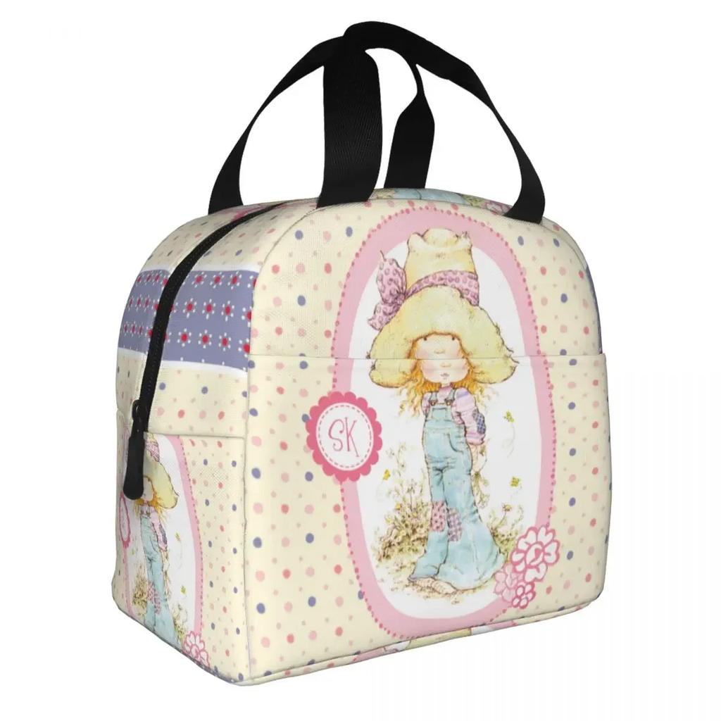 Милая Сара Кей Девушка Велосипедная Езда Ланч-боксы Аксессуары Мультфильм Деревенская Жизнь Термосумка Холодная Еда Пикник Дорожная Сумка Утепленная