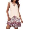 Women's Summer Fashion Tank Dress A-Line Sleeveless Casual Floral/Solid Pocket Dress