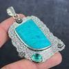 Santa Rosa Turquoise Gemstone 925 Sterling Silver Jewelry Pendant 2.84" n4R69