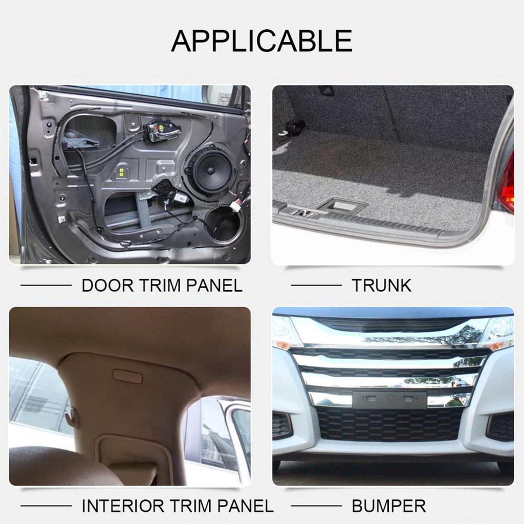 100 Pcs Plastic Automotive Rivets Push In Rivet Bumper Door Fender Retainer Clip For