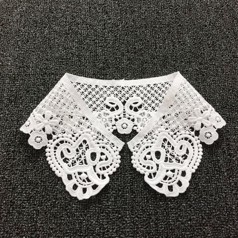 Идеальное Сочетание Кружевная Ткань Вырез Шеи Съемный Фейковый Воротник DIY Дышащий Шарф Вокруг Шеи Цветок Сладкий Ажурный Удобный Накладка