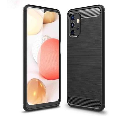 Чехол для Samsung A32 5G (6.4") Черный Классический Узор Черты Сталь Усиленная Защита Дизайн Тпу