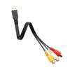 30cm M/F HDTV TV AV Cord Converter Cable Video Adapter USB Male To 3-RCA Female