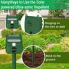 Ультразвуковой отпугиватель животных на солнечной энергии для использования на открытом воздухе с датчиком движения и светодиодной подсветкой