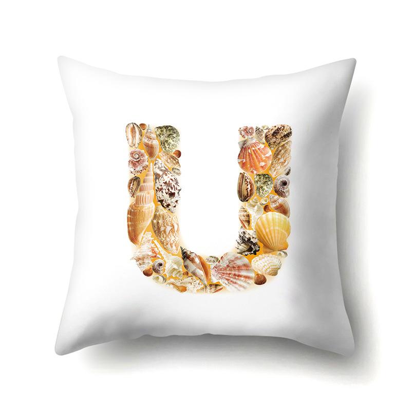 Полиэстеровая наволочка Автомобильная декорация Дом Наволочка с принтом 26 английских букв