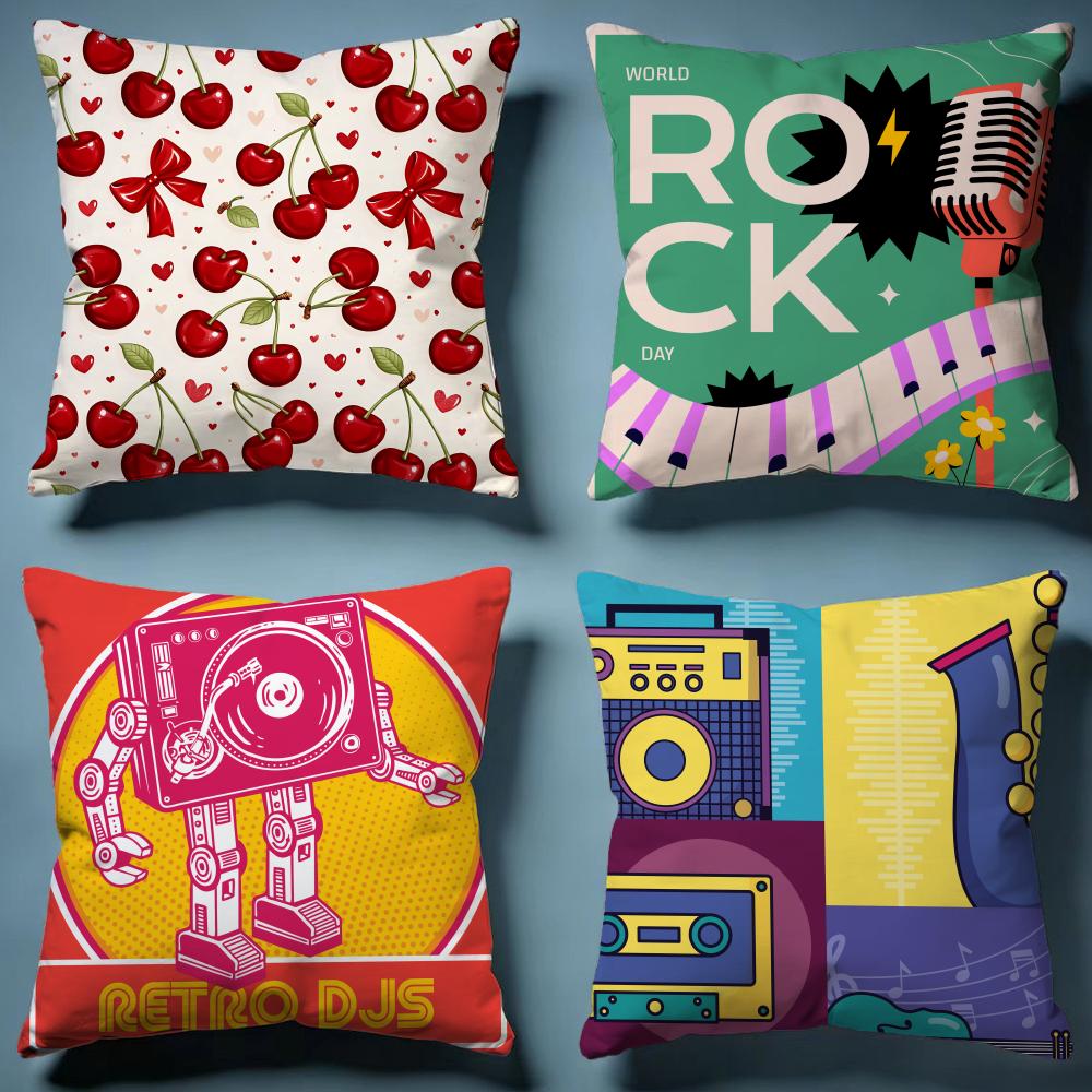 Retro Speaker Cushion Cover Soft Decorative Pillow Case Suitable for Bedroom Sofa Car Travel Use