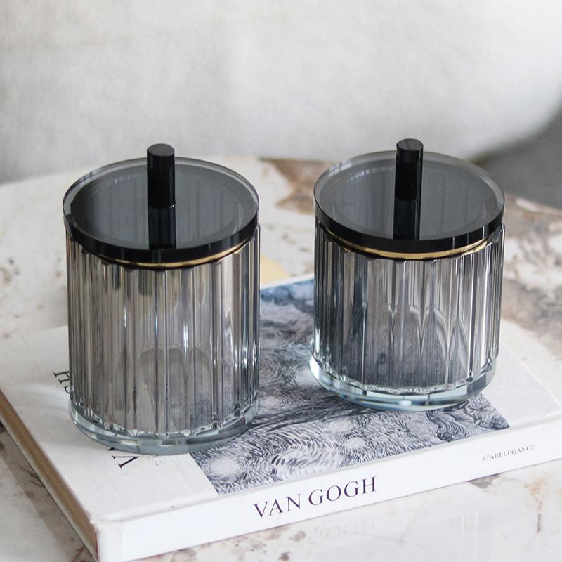 Легкая роскошная и высококачественная хрустальная прозрачная банка для хранения с крышкой, украшения для дома, офиса, рабочего стола, украшения для бутылок