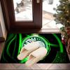 Green And White Passion Printed Area Rug for Office, Chair Rug, Decorative Carpet Floor Mat, Large Size Fan gifts Christmas gifts
