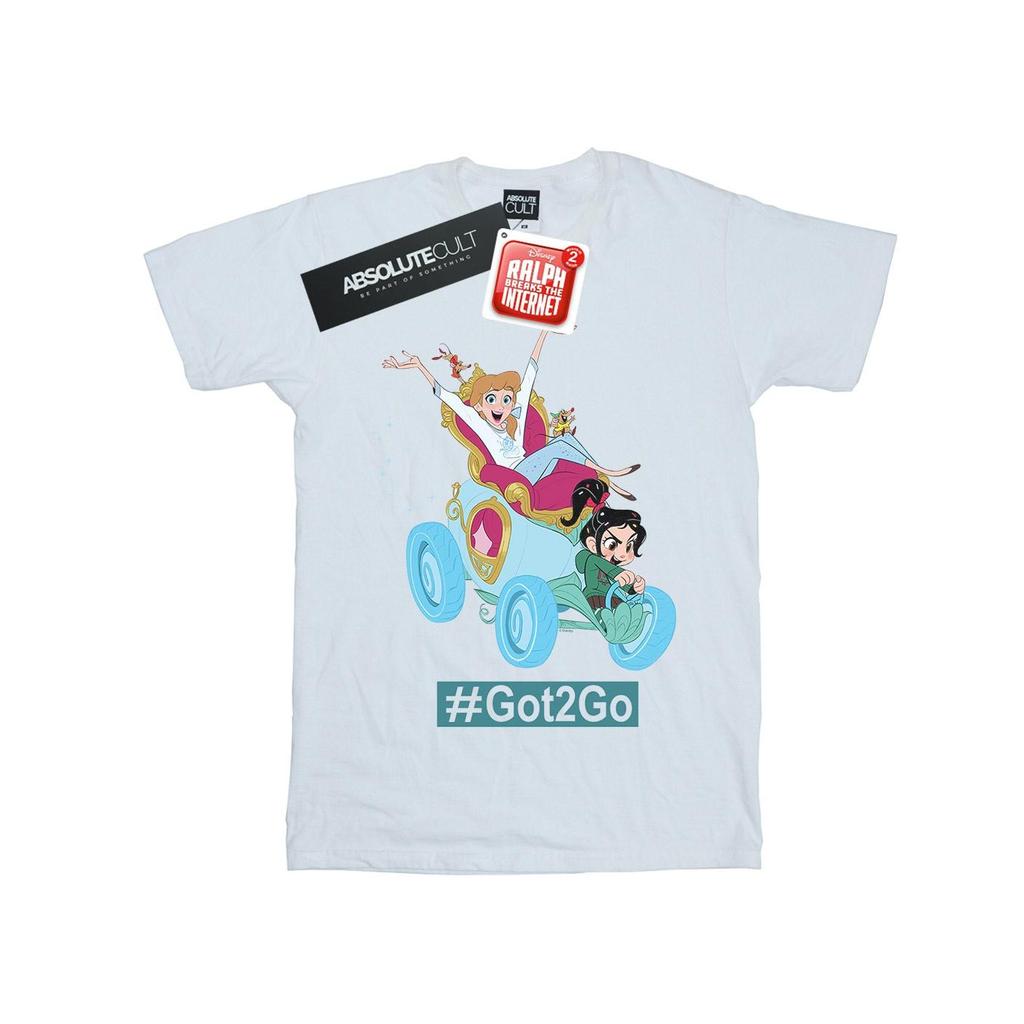 Disney Womens/Ladies Wreck It Ralph Cinderella And Vanellope Cotton Boyfriend T-Shirt