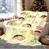 Crayon Shin Pattern Blanket for Home Decoration, Bed, Sofa, Car Travel, Camping, Suitable for All Seasons, Birthday Christmas Gift