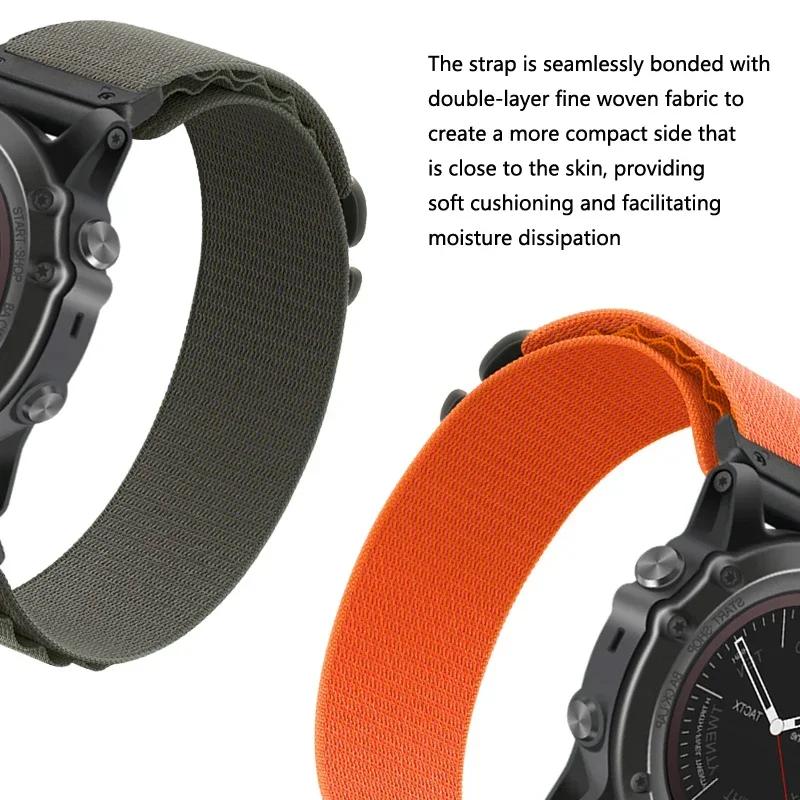 22mm 26mm Nylon Quick Fit Strap for Garmin Fenix 7X 8 7 Pro Fenix 6X 6 5X 5Plus Tactix 7 Forerunner 965 955 Enduro 3 2 Loop Band