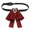 Rhinestone Bowknot Brooches Alloy Necktie Fashion Wedding Party Bow Tie  for Groom Formal Suit