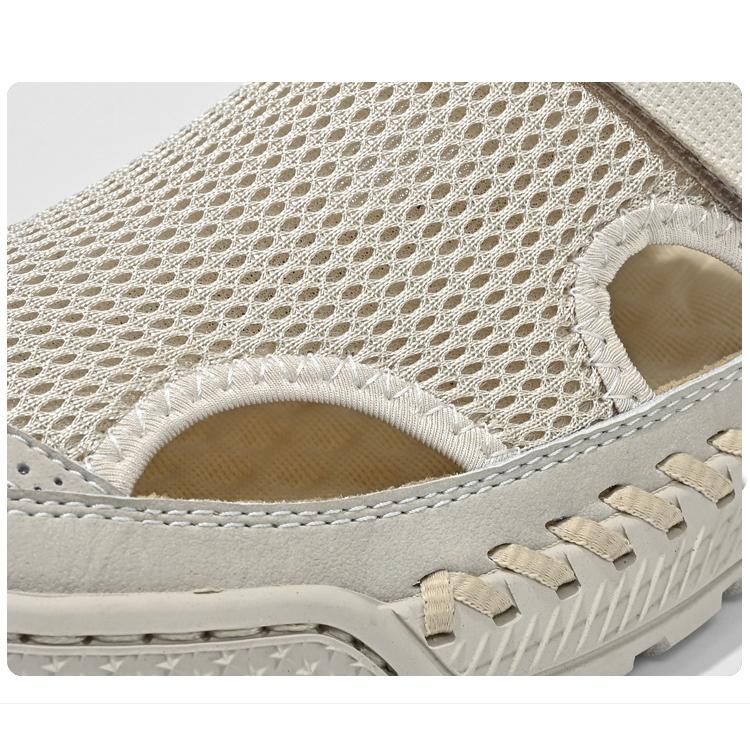 Летние мужские сандалии ручной работы из дышащей сетки, повседневная обувь