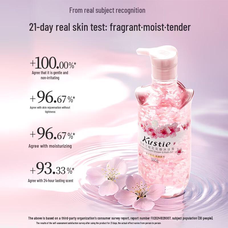 Kustie Sakura Petal Fragrant Shower Gel