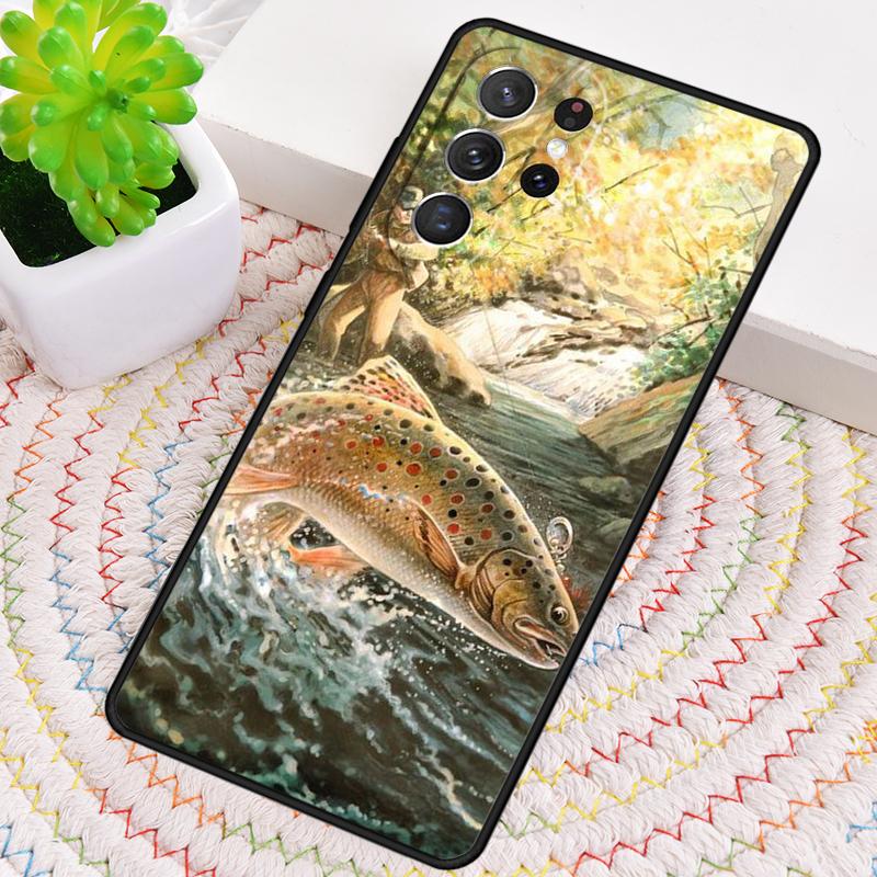 Рыбалка на форель TPU Чехол для телефона для Samsung Galaxy note 10 pro S26 S25 S24 S23 S22 Ultra Plus S21 FE S20 Ударопрочный чехол