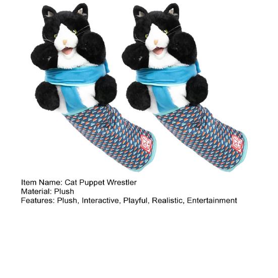 1Pc/2Pcs Cat Puppet Wrestler Toy Interactive Stuffed Animals Hand Puppet with Tough