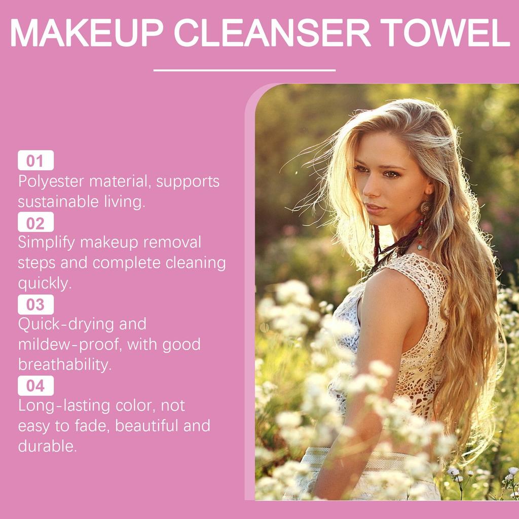 Microfiber Makeup Remover Cloths For Removing Makeup , Makeup Remover Cloth, Make-up Removal And Cleaning With  Water.