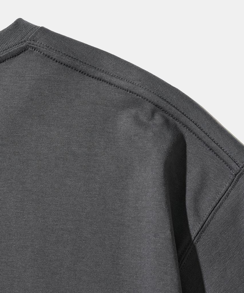 DIAMOND LAYLA [Machine Wash] Kkaho Marathon Short Sleeve T-Shirt T106 Charcoal